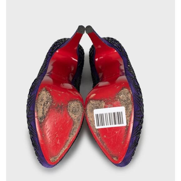 Christian Louboutin Daffodile Purple Crystal Pumps - Size 38 - Picture 5 of 5
